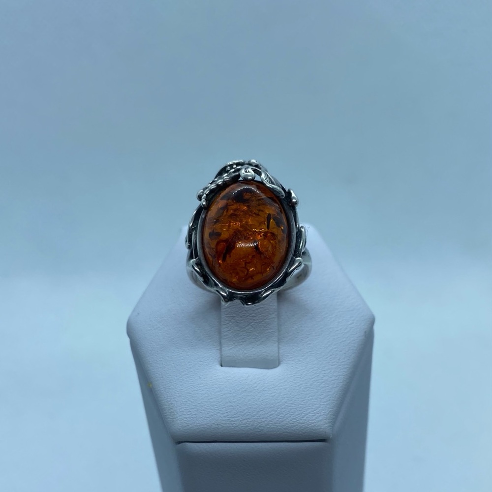 925 Amber Ring - image 2